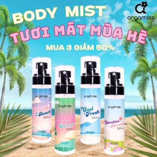 [MUA 3 GIẢM 50%] Body Mist Nước Hoa TƯƠI MÁT MÙA HÈ ORGAMISS Hương Thơm Hoa Quả Tươi Mát Khử Mùi Body Unisex Dạng Xịt