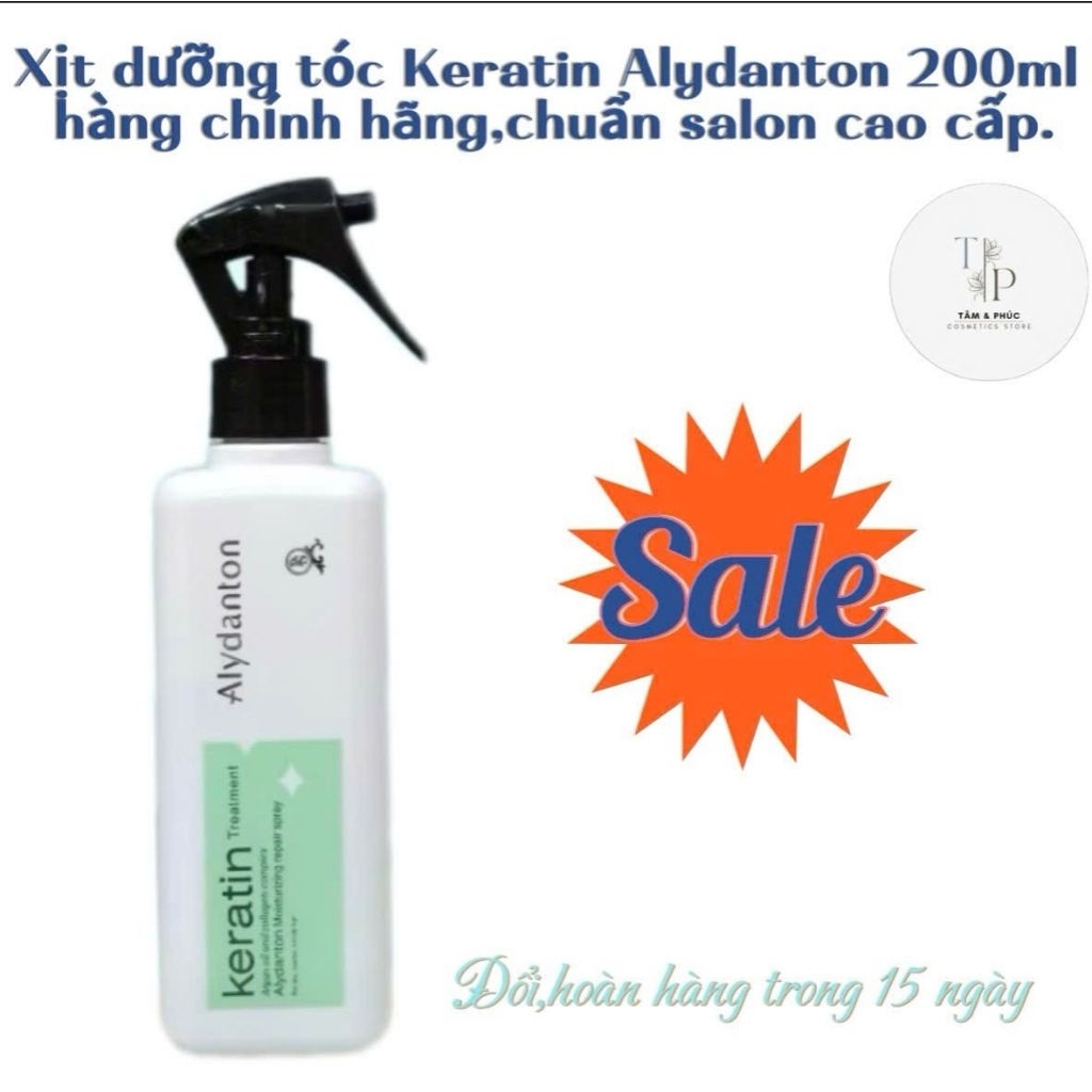 Xịt dưỡng tóc phục hồi tóc hư tổn,bóng mượt Keratin Alydanton 200ml hàng chính hãng,chuẩn salon.