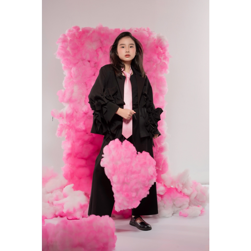 Bộ Vest/ Blazer màu đen đính nhiều nơ Unisex - Cọc Cạch 6 - Eunoia By An