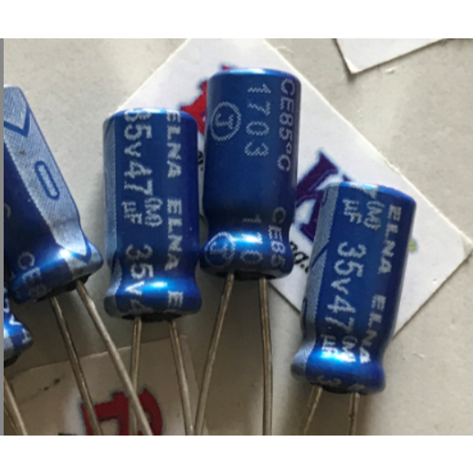 2 Tụ âm thanh 35V 47uF 5x11 hãng ELNA