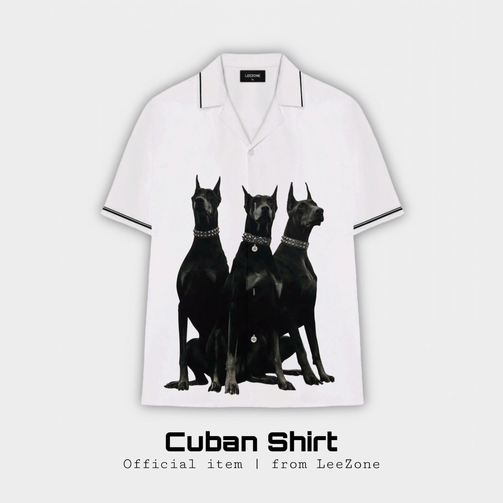 Áo sơ mi Cuban LeeZone form rộng, chất vải lụa thoáng mát | Sơ mi Doberman