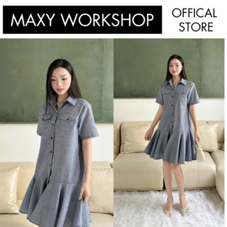 Đầm sơ mi hai túi dáng xoè Pocket Shirt Dress Maxy Workshop
