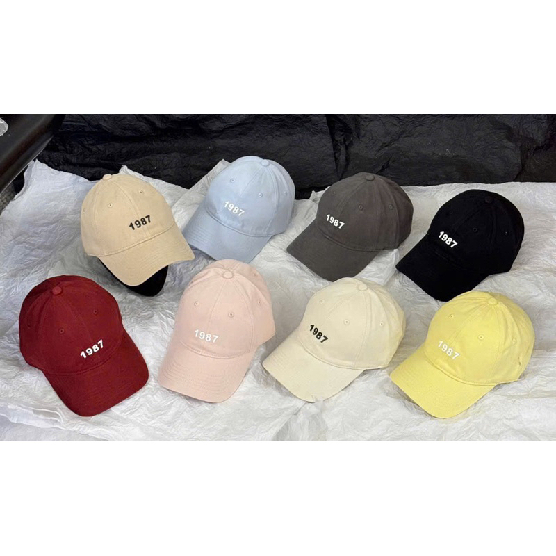 Mũ lưỡi trai 1987 mới, chất thô, full màu, hàng quảng châu