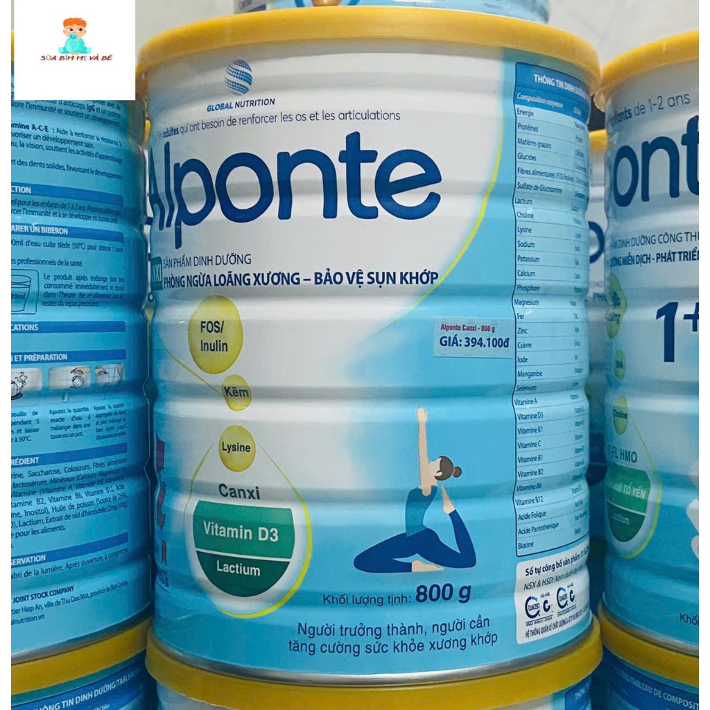 Sữa bột Alponte Canxi 800g (date mới)