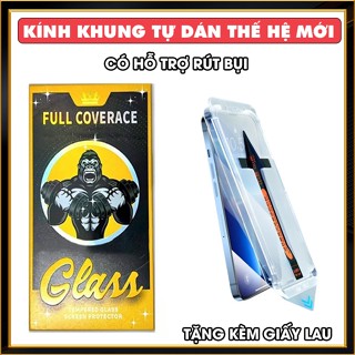 Kính Cường Lực Chống Nhìn Trộm Kèm Khung Tự Dán Rút Bụi cho ip x xr xs 11 12 13 14 15 16 pro max plus [Rút Bụi KK]