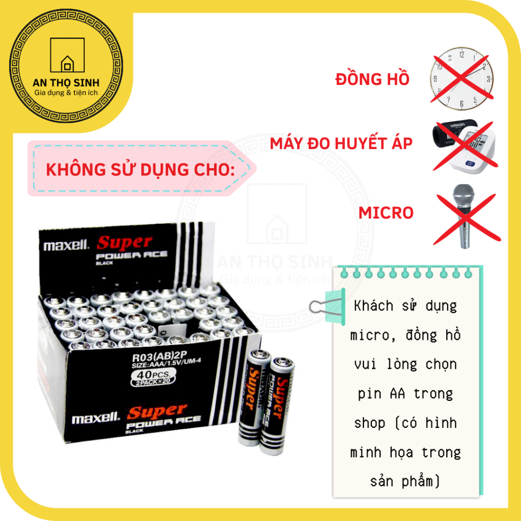 [Một cặp] pin nhí AAA dùng cho remote, đồ chơi điện tử