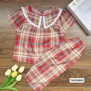 SALE TA250602 Bộ tole lanh TNQD mẹ và bé 10kg-68kg cổ sen nhọn với chất liệu tole 2 da mềm mát loại 1. MinMin Baby