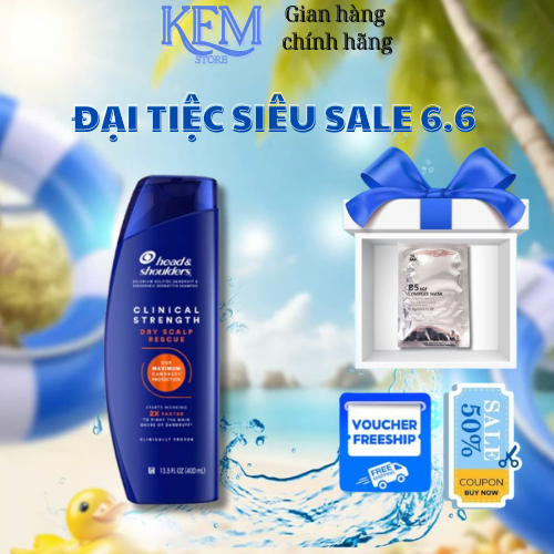 Dầu Gội Head Mỹ Giảm Gàu,Nấm, Dầu Gội Head & Shoulders Clinical Strength Mỹ - 400ml