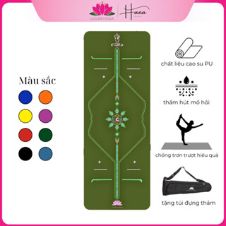  Thảm tập Yoga chống trượt cao cấp Louis Yoga Queen chất liệu cao su PU định tuyến tặng kèm túi thảm 