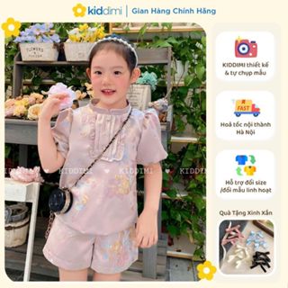 [XẢ KHO] Set gấm lụa hồng cao cấp sang chảnh cho bé gái - PINKY SET