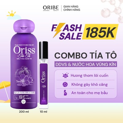 Combo dung dịch vệ sinh nữ Oriss tía tô 200ml và nước hoa vùng kín nữ Oriss 10ml