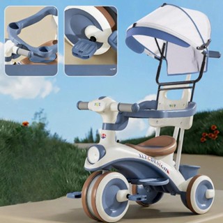 ⚡Hỏa Tốc 2H⚡Xe đẩy cho bé ba bánh 618. 3in1 kiêm xe chòi chân cho bé có nhạc có đèn có khung bảo vệ Toyskingdom