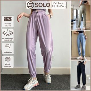 Quần Jogger Tập Gym Yoga PILATES Ổng Rộng Thể Thao Siêu Mát Vải Lưới Mềm Co Giãn Solo Sportswear 082