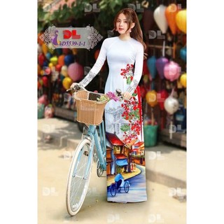 Vải áo dài hoa phượng