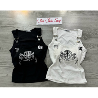 ÁO 3 LỖ IN HOẠ TIẾT PHỐI KHUY CÓ KÈM MÚT ĐỆM FOM CROPTOP