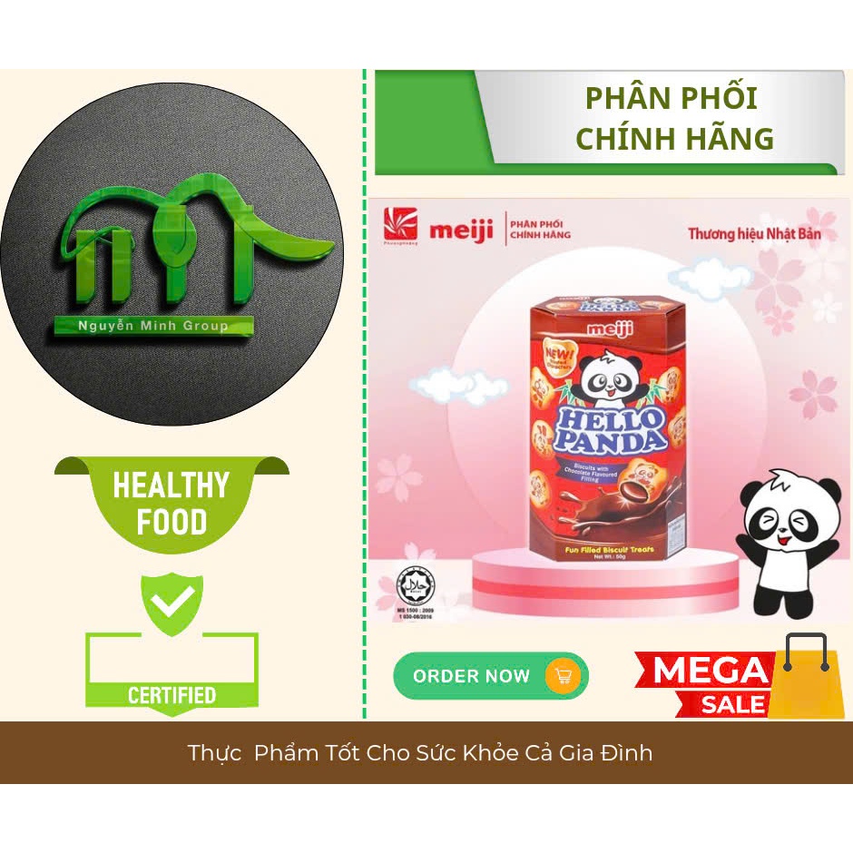 Bánh Gấu (Hello Panda) Meiji  Vị Socola 43g