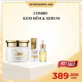 Combo Kem Face Sữa Ong Chúa & Serum Collagen X3 Đông Trùng Hạ Thảo - Mỹ Phẩm Đông Anh