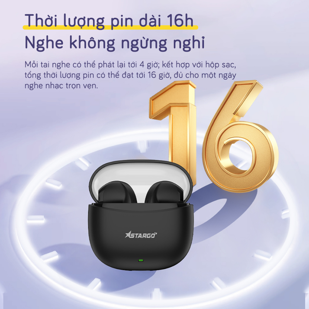 Tai nghe True Wireless StarGO Tune Bluetooth 5.4 màn loa Dynamic Driver 13mm phát nhạc Lossless | BigBuy360 - bigbuy360.vn