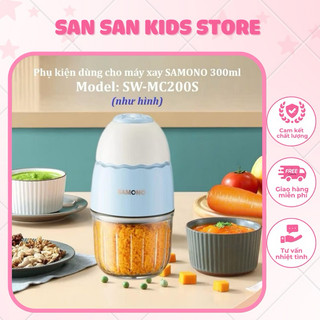 Phụ kiện máy xay Samono SW-MC200S 300ml Cối thuỷ tinh Samono quả trứng Nắp đậy Lưỡi dao 8 lưỡi Samono SW-MC200S