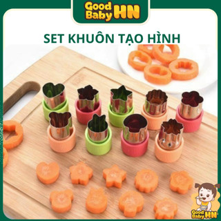  Bộ dụng cụ cắt tỉa hoa quả bằng inox 8 món tiện dụng nhà bé trang trí bữa ăn dặm cho bé D75 