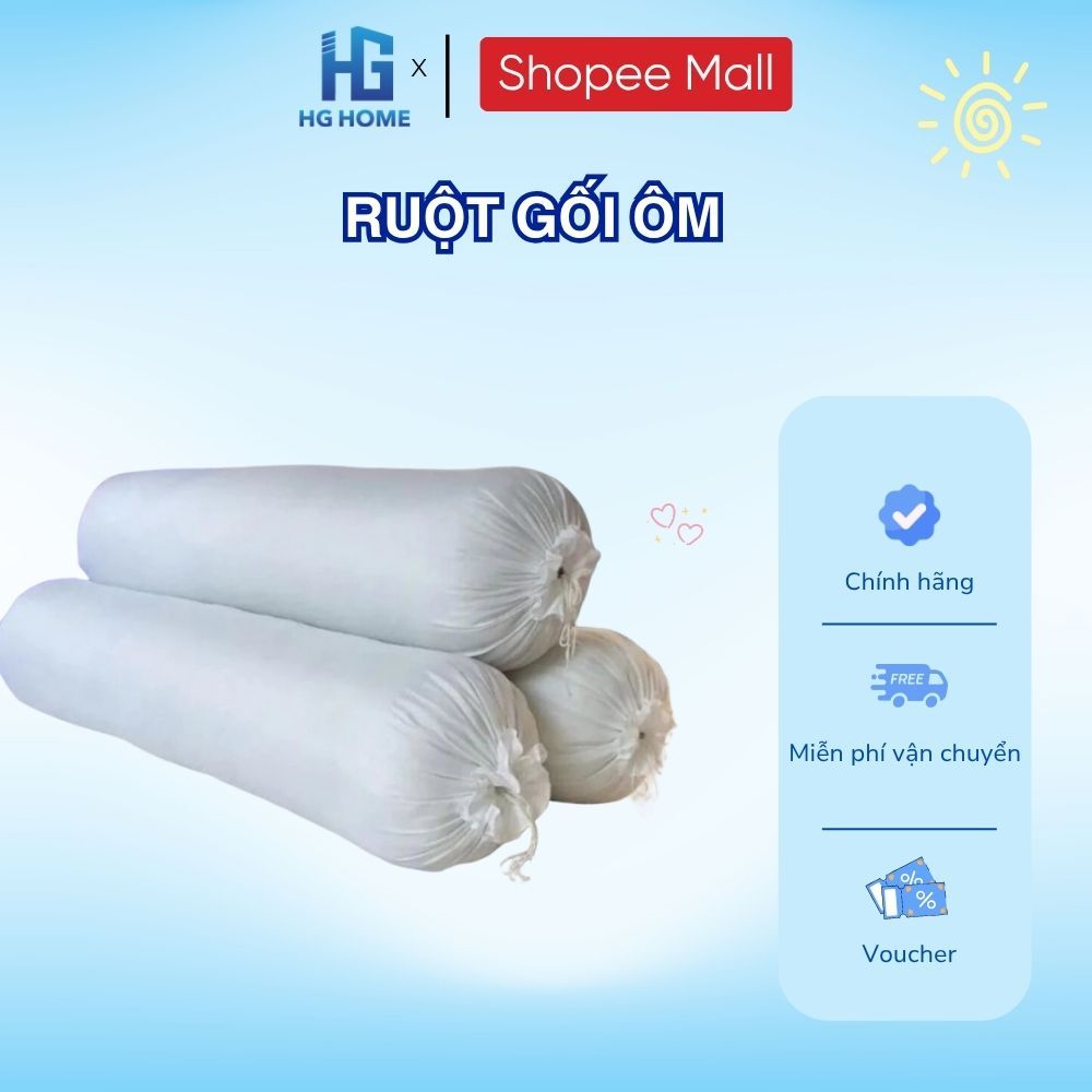 Ruột gối ôm M2T Bedding bông sơ trắng tinh khiết kháng khuẩn