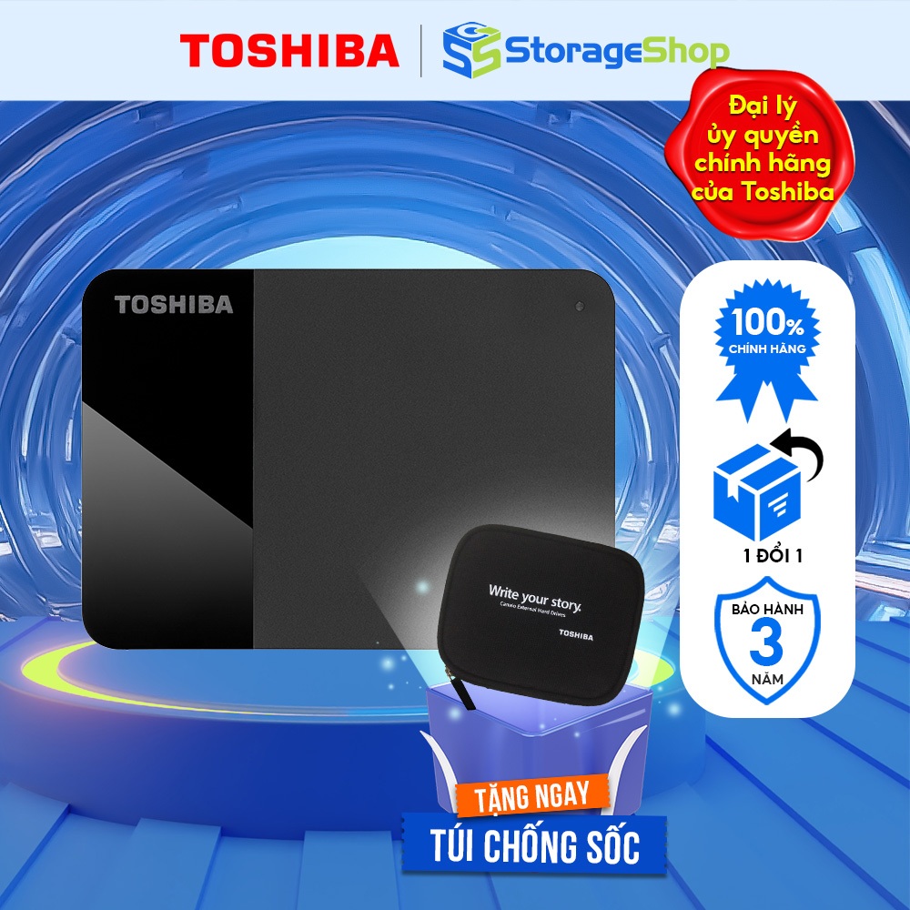 [Tặng bao đựng]Ổ Cứng Di Động HDD Toshiba Canvio Ready B3 1TB 2TB 4TB USB 3.2 Gen1 - Storage Shop