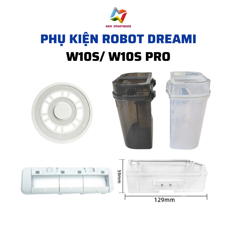Phụ kiện robot hút bụi dream W10S, Pro, W20, S10, L10s Ultra gắn giẻ, hộp bụi, hộp nước sạch, bẩn