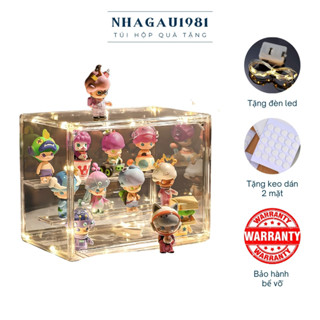 Tủ Mica Trong Suốt 3 Tầng Trưng Bày Mô Hình Popmart Blindbox Nước Hoa Mỹ Phẩm Kệ Mica Để Bàn
