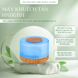 Máy xông tinh dầu, máy khuếch tán HNDG101 có remote điền khiển tặng kèm tinh dầu 10ml, nhỏ gọn