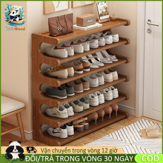 【Bảo hành trọn đời Giá để giày tre Kệ trưng bày​ bằng gỗ Kệ giày đa tầng​ Giá đựng đồ đa năng gỗ tủ giày chống bụi