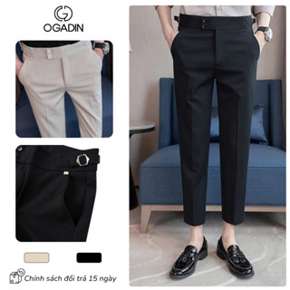  Quần Âu Sidetab - Quần Baggy OGADIN Trouser Form Dáng Hàn Quốc Tôn Chân Dễ Phối Đồ OGADIN QAHD01 