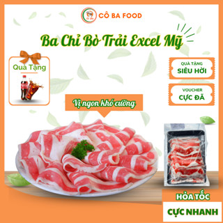 [ Siêu Tốc 1H ]  Ba Chỉ Bò Nhúng Lẩu- Bò Mỹ Excel Khay 500G
