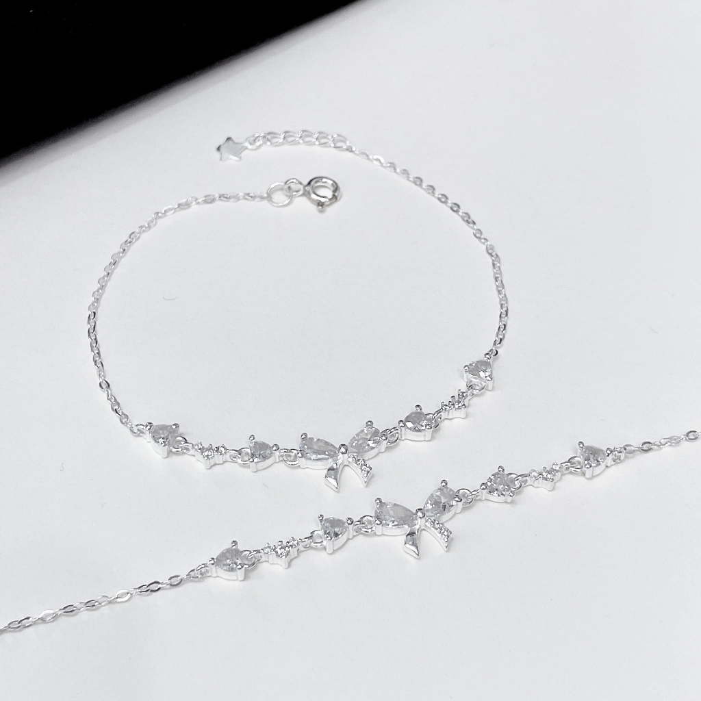 lắc tay nữ lắc tay nơ đá bạc ta mới