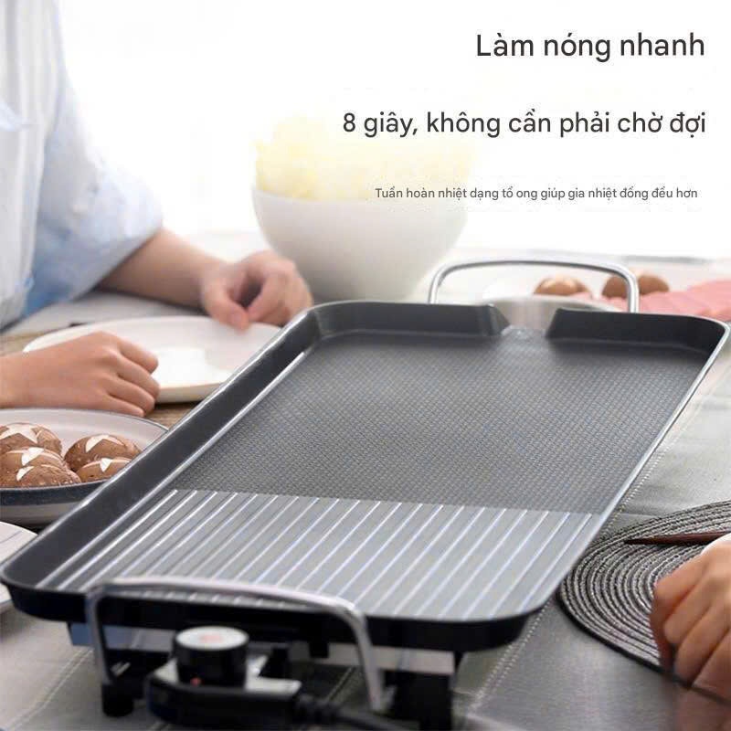 Bếp Nướng Điện Đa Năng, Bếp Nướng Có 5 Chế Độ Chỉnh Nhiệt, Phủ Lớp Chống Dính An Toàn