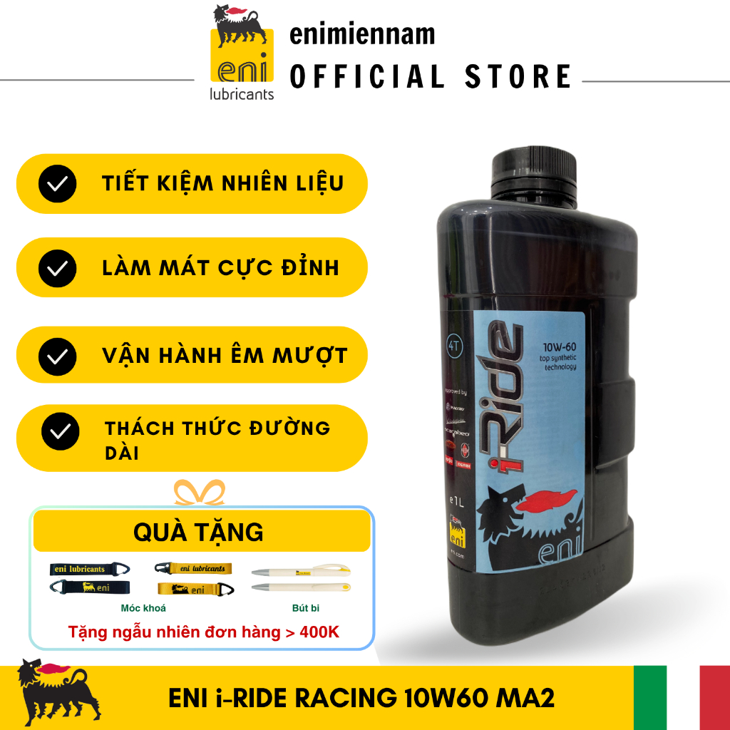 (Nhập khẩu) Nhớt Eni I-Ride Racing 10W60 (nhập khẩu Ý)