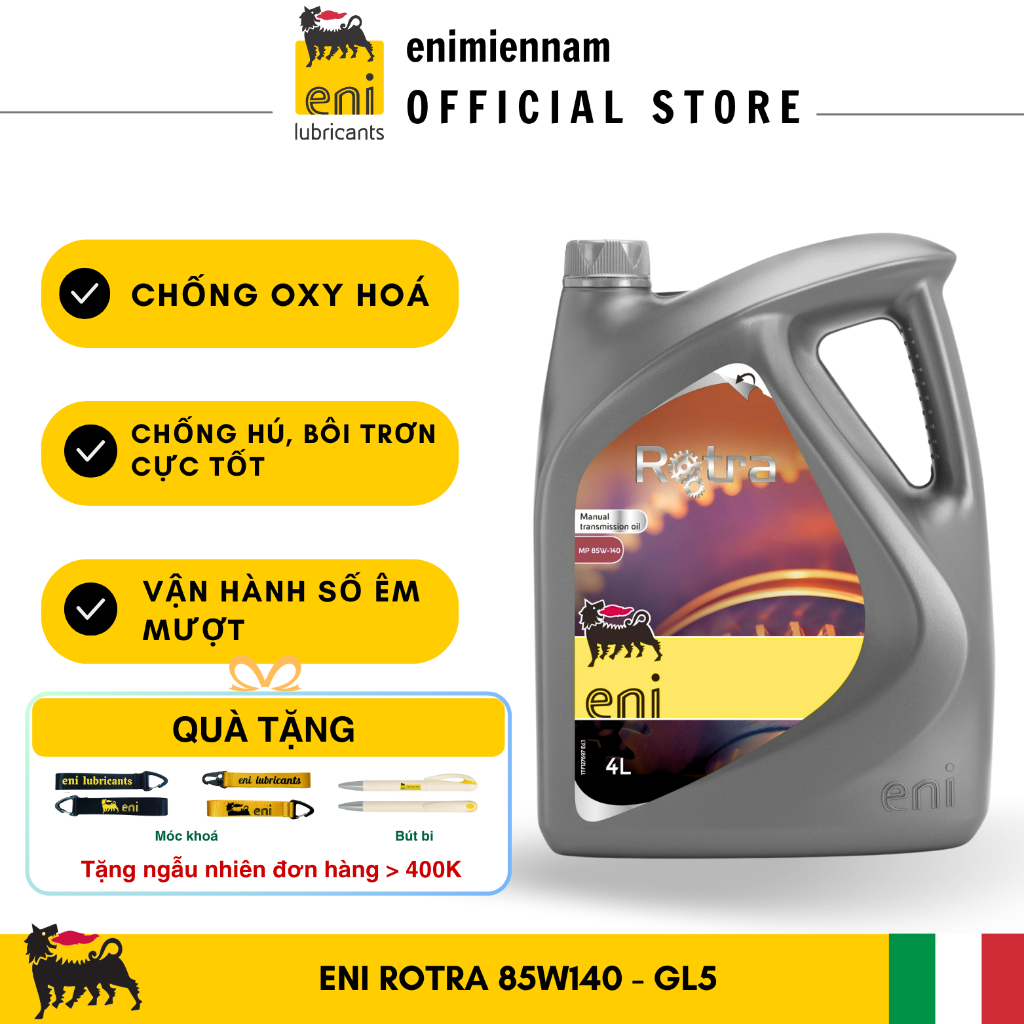 Nhớt láp / Nhớt hộp số Eni 85W140 bao bì 4L
