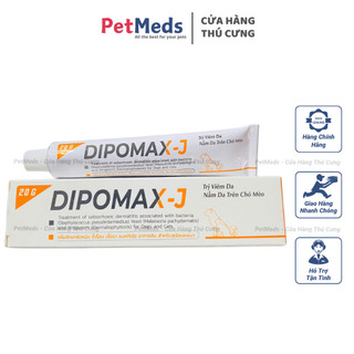 DIPOMAX J Kem Bôi Ngoài Da Trị Viêm Da Nấm Da Cho Chó Mèo - Tuýp 20gr 