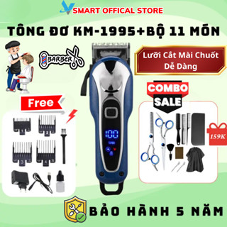 Tông đơ cắt tóc Kemei-1995, Tăng đơ cắt tóc gia đình trẻ em chuyên nghiệp như ngoài tiệm salon baber Pin sạc tiện lợi