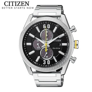 Đồng hồ nam citizen eco-drive dây thép không gỉ ca0666-82e - mặt đen