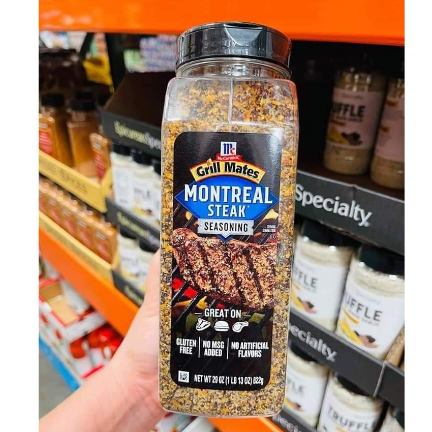 Gia vị ướp bò McCormick Grill Mates Montreal Steak Seasoning 822g