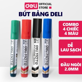  Bút Lông Bảng Nhiều Màu Deli Ngòi 2mm Nét Mượt Dễ Lau Không Độc Hại Lượng Mực Lớn Vẽ Trên Mọi Chất Liệu 