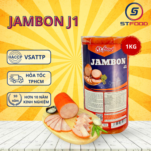 Jambon Thịt Nguội J1 Tròn(nguyên khối/ cắt lát sẵn)- 1KG