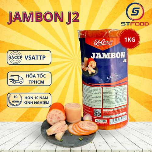 Jambon Thịt Nguội J2 Tròn(nguyên khối/ cắt lát sẵn)- 1KG