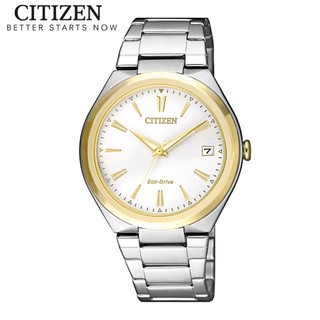 Đồng hồ nữ citizen eco-drive dây thép không gỉ fe6024-55b - mặt trắng