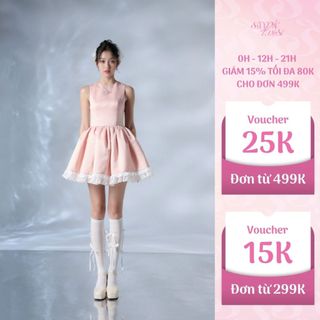 Đầm thiết kế dáng chữ A màu hồng PINK SWAN tiểu thư, sang chảnh dự tiệc - Simple Twist