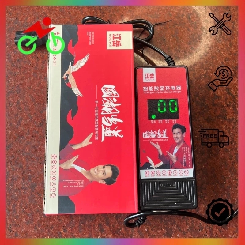 Cục sạc xe đạp điện, xe điện 72V-12Ah ( sạc 6 bình nhỏ ) hiển thị số bằng đèn led + Sạc cho tất cả c