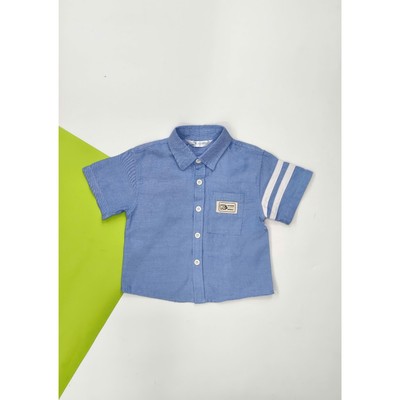 Áo Sơ Mi Cộc Tay K'S CLOSET Chất Liệu Vải Thô Cotton Cho Bé Trai (2-14 tuổi) từ 11kg-55kg KT149FIS
