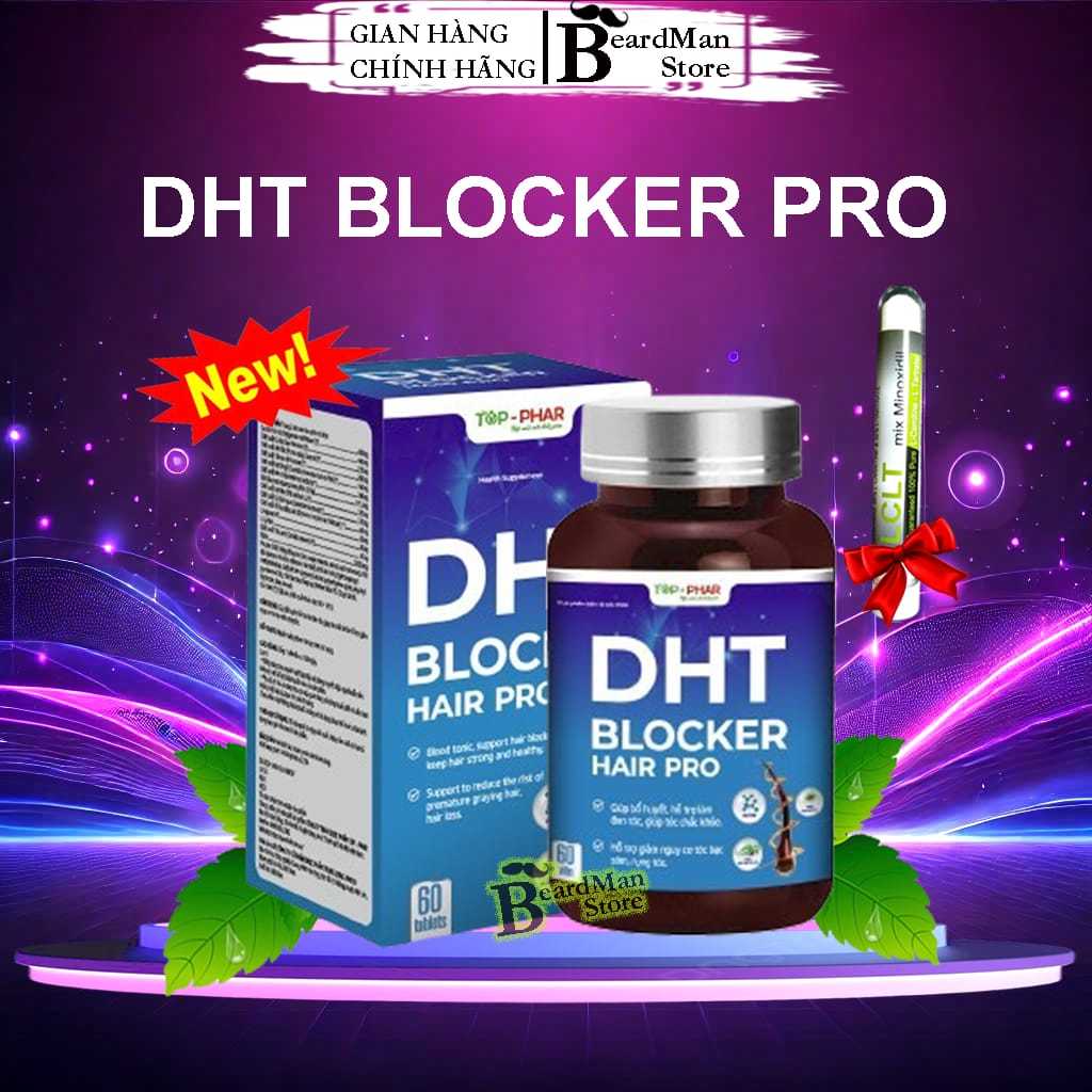 Thực Phẩm Bảo Vệ Sức Khỏe DHT Blocker Hair Pro - Hỗ Trợ Mọc Tóc, Giảm DHT, Giảm Rụng, Giảm Nhờn Tóc