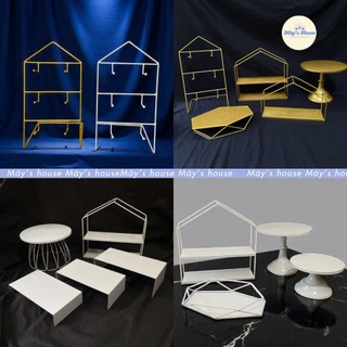 Khay kệ bánh lẻ hình ngôi nhà,đế bánh tròn,kệ bánh donut decor sinh nhật,bàn tiệc,gia tiên chụp ảnh