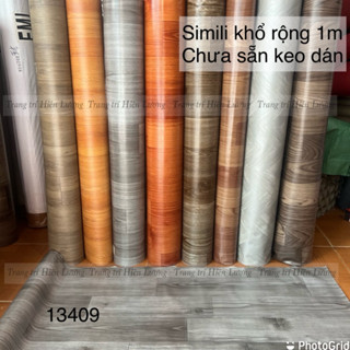 ( Ship hoả tốc ib shop)Cuộn 10mx1m simili trải sàn vân gỗ Đài Loan dày 0,4mm